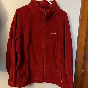 Columbia Fleece jacket Women's Size 2X. Red.